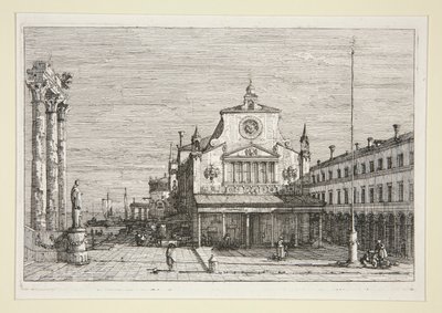 منظر خيالي لـ S. Giacomo Di Rialto ، من سلسلة Vedute (المشاهدات) بواسطة كاناليتو (قناة جيوفاني أنطونيو)