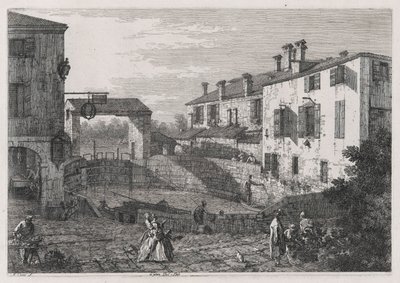 Le Porte Del Dolo (The Locks of Dolo) ، من سلسلة Vedute (المشاهدات) بواسطة كاناليتو (قناة جيوفاني أنطونيو)