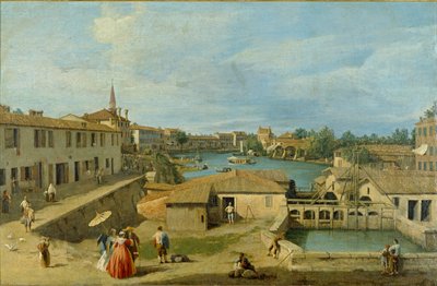 منظر لدولو على قناة برينتا ، 1725-1729 بواسطة كاناليتو