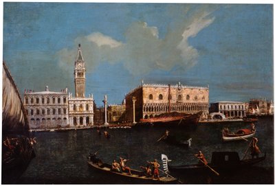 القناة الكبرى و Piazzetta و Doge's Palace في البندقية ، القرن الثامن عشر. بواسطة كاناليتو ،