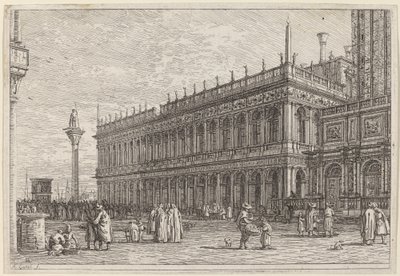 المكتبة. V. ، في أو قبل 1742. بواسطة كاناليتو