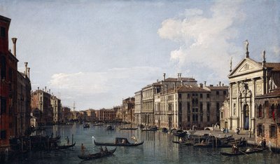 القناة الكبرى ، البندقية ، باتجاه الجنوب الشرقي من سان ستاي إلى Fabbriche Nuove di Rialto ، بواسطة قناة جيوفاني أنطونيو (كاناليتو)