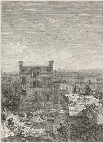 البيت مع Peristyle [يمين] بواسطة كاناليتو