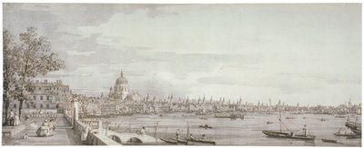 منظر لنهر التايمز ، لندن ، عام 1750 بواسطة كاناليتو