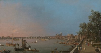 وستمنستر بالقرب من شرفة منزل سومرست بواسطة Canaletto
