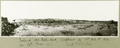 أسدود ، أشدود القديمة ، استولى عليها اللواء الأول في 13 نوفمبر 1917 بواسطة كابتن. آرثر رودس