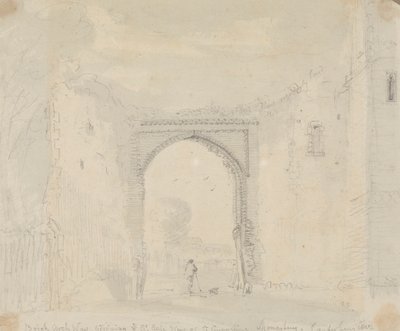 ممر القرميد المجاور للبوابة العظيمة لدير القديس أوغسطين ، كانتربري بواسطة نقيب. توماس هاستينغز