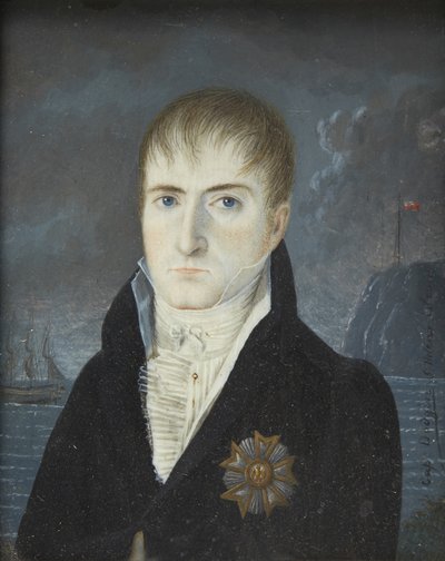 صورة لنابليون بونابرت في جزيرة سانت هيلانة ، 1820 بواسطة Captain Dodgin