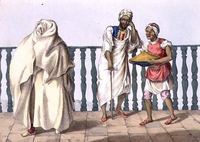 زي طرابلس ، اللوحة 2 من "قصة رحلات في شمال إفريقيا" ، نقشها إم. غوتشي (م. 1810-46) 1821 (ليثو) بواسطة الكابتن جورج فرانسيس (بعد) ليون