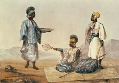 السود في السودان ، لوحة من قصة أسفار في شمال إفريقيا نقشها M. Gauci (من 1810 إلى 1846) 1821 بواسطة الكابتن جورج فرانسيس ليون