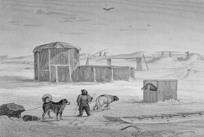 Eskimaux House ، مبني من الجليد ، Igloolik ، 1822 ، من "Journal of a Second Voyage to the Discovering a North West Passage from the Atlantic West to the Pacific أجريت في السنوات 1821-22-23" ، بقلم ويليام بواسطة الكابتن جورج فرانسيس ليون