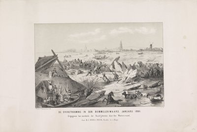 الطوفان في Bommelerwaard. يناير 1861 (العنوان على الكائن) بواسطة BJ دونا بيك