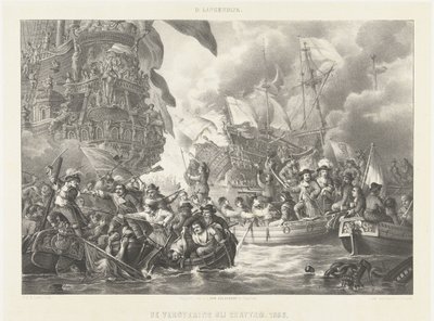 رحلة إلى تشاتام والاستيلاء على الملك تشارلز ، 1667 الفتح في تشاتام. 1666 (العنوان على البند) بواسطة كاريل كريستيان أنطوني آخر