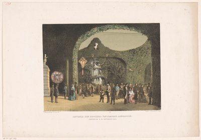 عرضت Hall in Frascati in Amsterdam 1855 تذكارًا لزوار Frascati. أمستردام 9-24 سبتمبر 1855 (العنوان على الكائن) بواسطة كاريل كريستيان أنطوني آخر