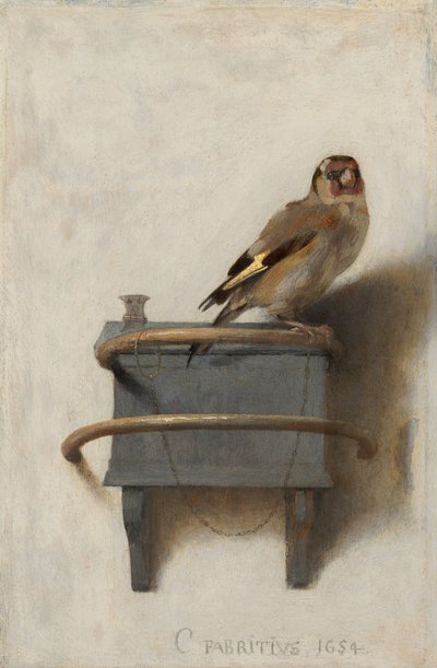 Arabic:  الحسُّون The Goldfinch بواسطة كاريل فابريتيوس