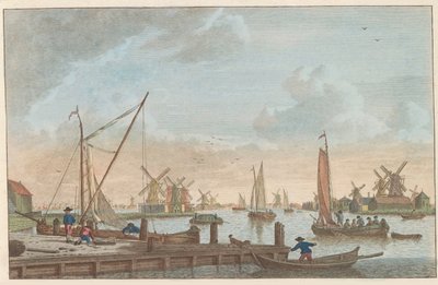 The Zaan بالقرب من Wormerveer ، حوالي 1790 Wormerveer van de Poelsluis / Wormerveer aupres du Saan (العنوان على الكائن) بواسطة كاريل فريدريك بندورب (أنا)