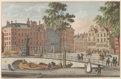 غروت ماركت في روتردام ، حوالي 1790 Groote Markt ، في روتردام / Grand Marché et Statue d