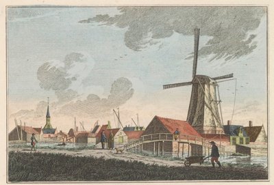 Nieuwendam ، حوالي عام 1790 Nieuwendam. Westen ، يمكن رؤيته من Meerdijk (العنوان على الكائن) بواسطة كاريل فريدريك بندورب (أنا)