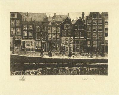 Lauriergracht بواسطة Carel Lodewijk Dake (توقيع الفنان)