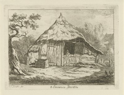 مزرعة مع باب علوي مفتوح في Emmen in Drenthe (العنوان على الكائن) المناظر الطبيعية (1-6) (عنوان المسلسل) بواسطة كاريل لودويجك هانسن