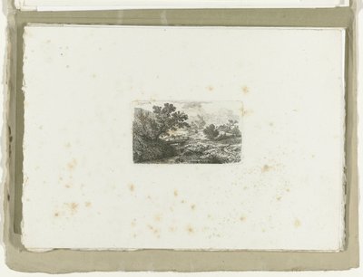 منظر طبيعي مع جسر فوق تيار ستة عشر المناظر الطبيعية (عنوان المسلسل) بواسطة IM Hermann'schen بيع الفن
