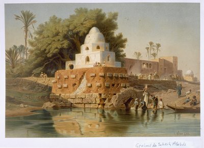 مقبرة الشيخ عبدة في المنيا ، مصر الوسطى ، 1871 م بواسطة كارل فريدريش هاينريش فيرنر