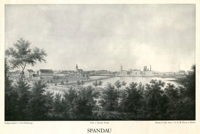 منظر لمدينة سبانداو حوالي عام 1860 بواسطة كارل في الصباح الباكر