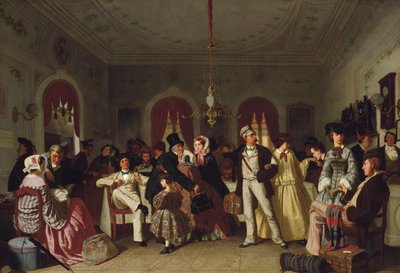 غرفة الانتظار من الدرجة الأولى والثانية ، حوالي 1860 بواسطة Carl Hendrik d Unker
