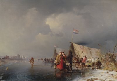 المعسكر الهولندي على الجليد ، 1849 بواسطة كارل هيلجرز