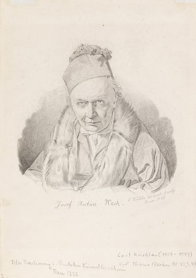 صورة للرسام جوزيف انطون كوخ 1768-1839 ، 1836. بواسطة كارل كوشلر
