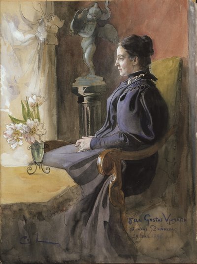 إيفا أبمارك ، 1896 (مرحاض على ورق) بواسطة كارل لارسون