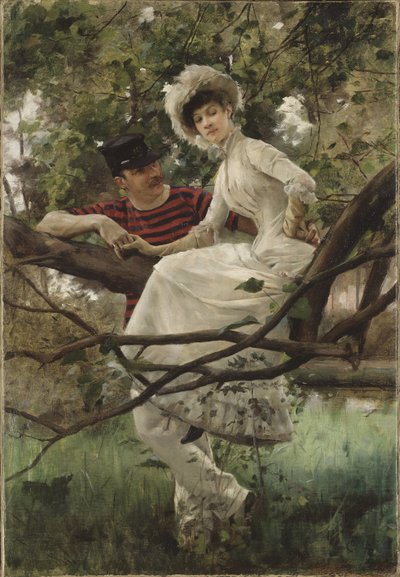 Idyll - Idyll ، بقلم لارسون ، كارل (1853-1919). زيت على قماش. الأبعاد: ٧٠ × ٤٨ سم. المتحف الوطني ستوكهولم بواسطة كارل لارسون