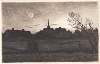 كنيسة هورنبيك ، مساء الصيف بواسطة Carl Locher