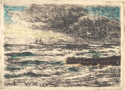 عاصفة في Tisvilde بواسطة Carl Locher