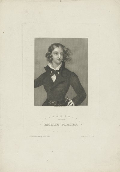 صورة لإميليا بلاتر 1806-1831 ، كاليفورنيا 1834. بواسطة كارل ماير