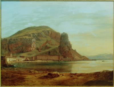 نجمة الصباح ، Terracina مع صخرة السمك ، مزاج المساء بواسطة كارل مورجينسترن