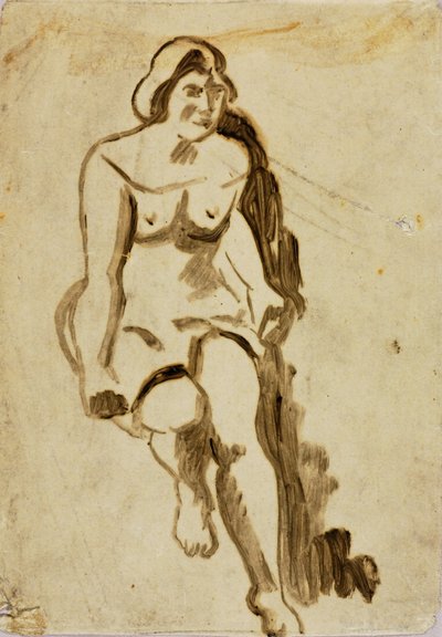 امرأة جالسة بواسطة كارل نيومان