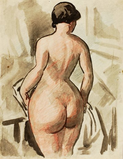 أنثى عارية واقفة بواسطة كارل نيومان