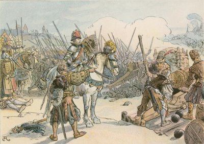يواكيم الثاني يقود المعركة في الحروب التركية عام 1542 بواسطة كارل فارغ