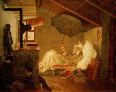 هناك شاعر فقير بواسطة Carl Spitzweg