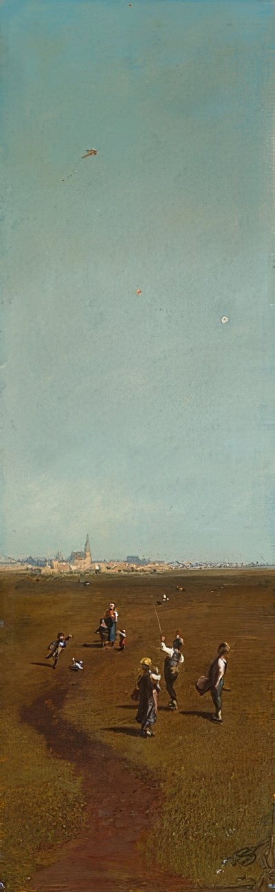 تحليق طائرة ورقية. حوالي 1880-85 بواسطة كارل سبيتزويج