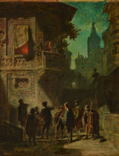 أغنية Serenade الإسبانية من Barber of Sevilla ، حوالي 1856. بواسطة كارل سبيتزويج