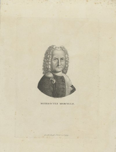 صورة الملحن Benedetto Marcello 1686-1739 ، ج. 1795. بواسطة كارل تراوجوت ريدل