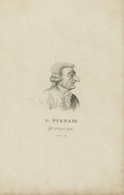 صورة عازف الكمان والملحن غايتانو بوغناني 1731-1798 ، 1815. بواسطة كارل تراوجوت ريدل