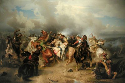 السويدية: وفاة غوستاف الثاني أدولف في معركة لوتزن معركة لوتزن (1632) بواسطة كارل وهلبوم