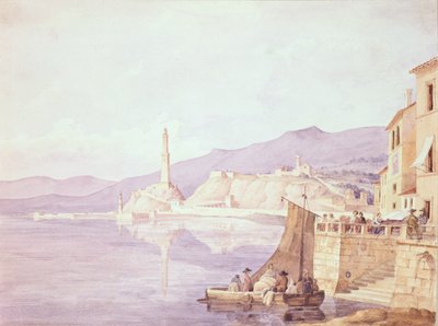 المرفأ في جنوة ، 1835 بواسطة كارل فيلهلم جويتزلوف