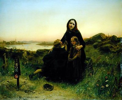 أرملة الحداد ، 1852 بواسطة كارل فيلهلم هيوبنر