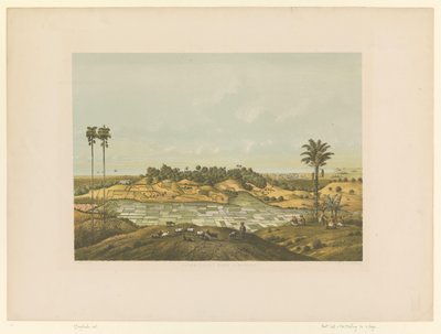 منظر لمنظر طبيعي بالقرب من سامارانج الساحل الشمالي في سامارانج (العنوان على الجسم) بواسطة الملكية الهولندية Steendrukkerij van CW Mieling