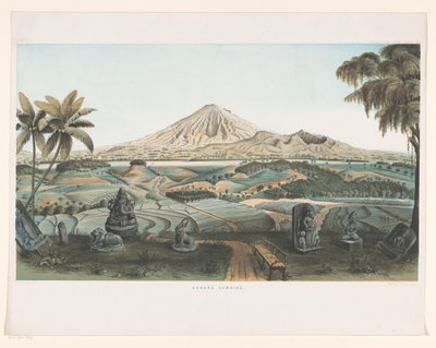بركان سومبينج في جافا Gunong Sumbing (العنوان على الكائن) Atlas to work Java (عنوان السلسلة على الكائن) أطلس من اللوحات يحتوي على أحد عشر منظرًا خلابًا ، تنتمي إلى عمل جافا ومظهره ونباتاته وبنيته الداخلية (عنوان السلسلة بواسطة الملكية الهولندية Steendrukkerij van CW Mieling