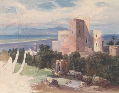 منظر على Terracina مع وجه Mount Circeo ... ، منتصف القرن التاسع عشر. بواسطة كارل فون بلاس